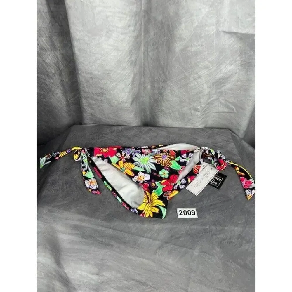 Salt + Cove Junior Side Tie Floral Print Swim Bottom Separates Juniors BHFO 7057